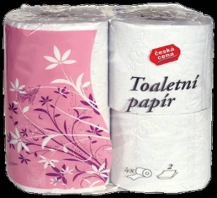 Toaletní papír - česká cena - 4role